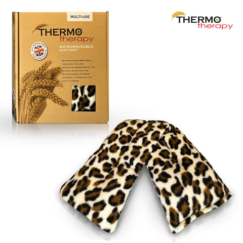 Soothing Body Wrap Wheat Bag with Lavender - Snow Leopard Print